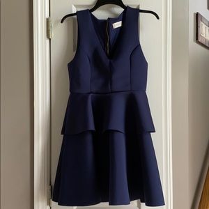 Altar’d State Medium Navy Blue Ruffled Dress